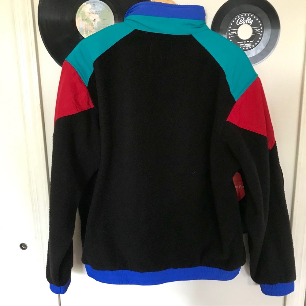 Urban Outfitters 90’s Vintage Retro Style ColorBlock Fleece Jacket - Picture 4 of 6